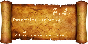 Petrovics Ludovika névjegykártya